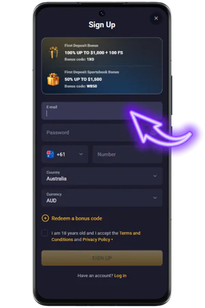 Account Creation Form Email Password Details Entry